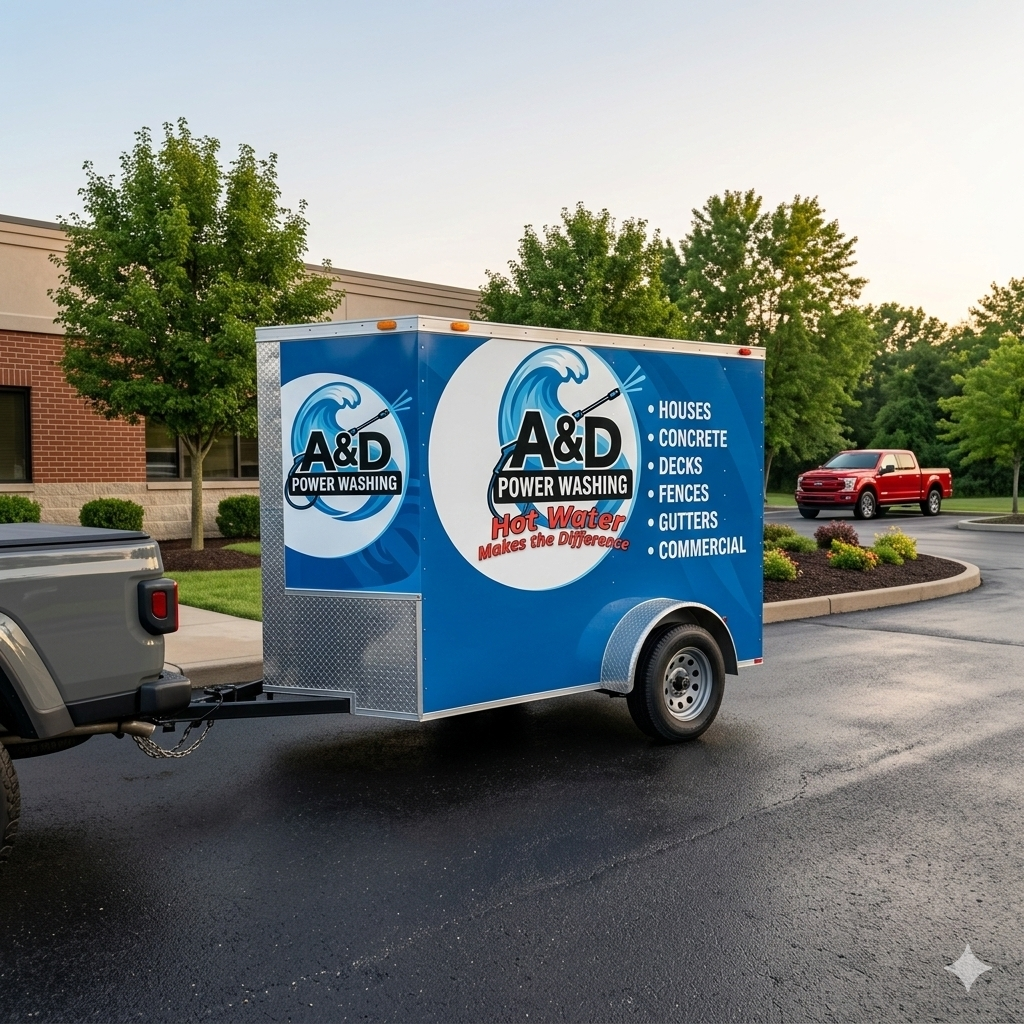 A&D Power Washing trailer and truck